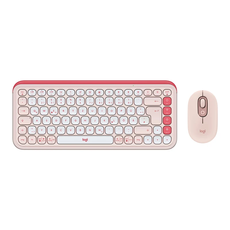 Logitech POP ICON COMBO, Bluetooth keyboard and mouse combo, comfortable typing, programmable keys and buttons, quiet clicks, Easy-Switch up to 3 devices