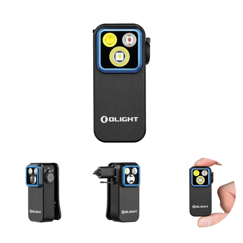 OLIGHT Oclip Pro Clip Flashlight 3 Light Sources 5 Modes 500LM 120M Max Performance Mini Flashlight Long Life 144H EDC Type C Rechargeable Small Lamp IPX6 for Emergency Lighting