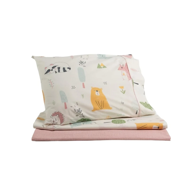 Gamanatura Balu - Bedding Set - 90 cm Bed - Pink - Image 1