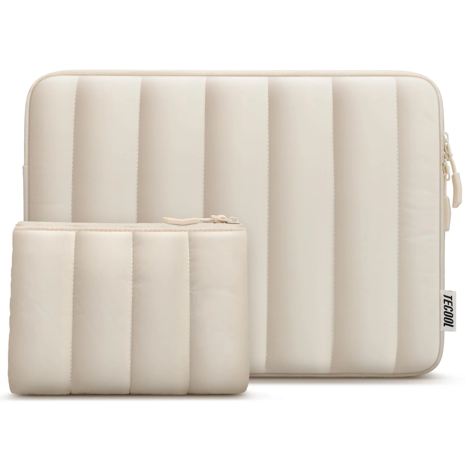 TECOOL 16 Inch Laptop Case Sleeve For MacBook Pro 16 M4 M3 M2 M1(A3403 A3186 A2991 A2780 A2485 A2141) 2024 2023-2019.16 Inch Notebook Lenovo HP Dell Asus Splash Resistant Bag with Accessory Bag,Beige
