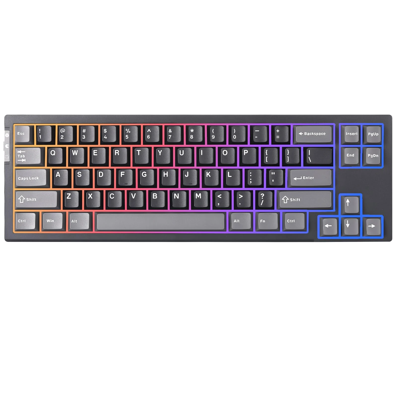 YUNZII RT68 Rapid Trigger Gaming Keyboard, Hall Effect Magnetic 68-Key Wired RGB Keyboard, Hot Swapped PC Gaming Keyboard, Adjustable Actuation TKL Mechanical Keyboard (black)