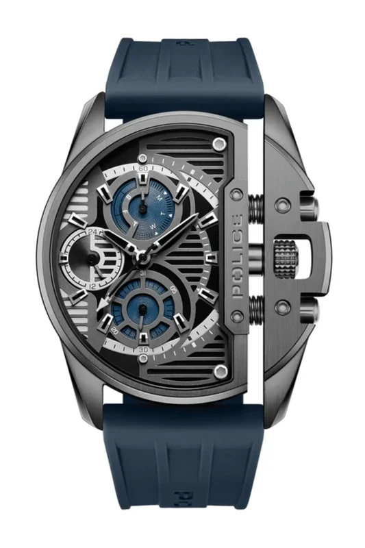 Police Watches daintree Mens Analogue Quartz Watch with Silicone Bracelet PEWGQ2203604