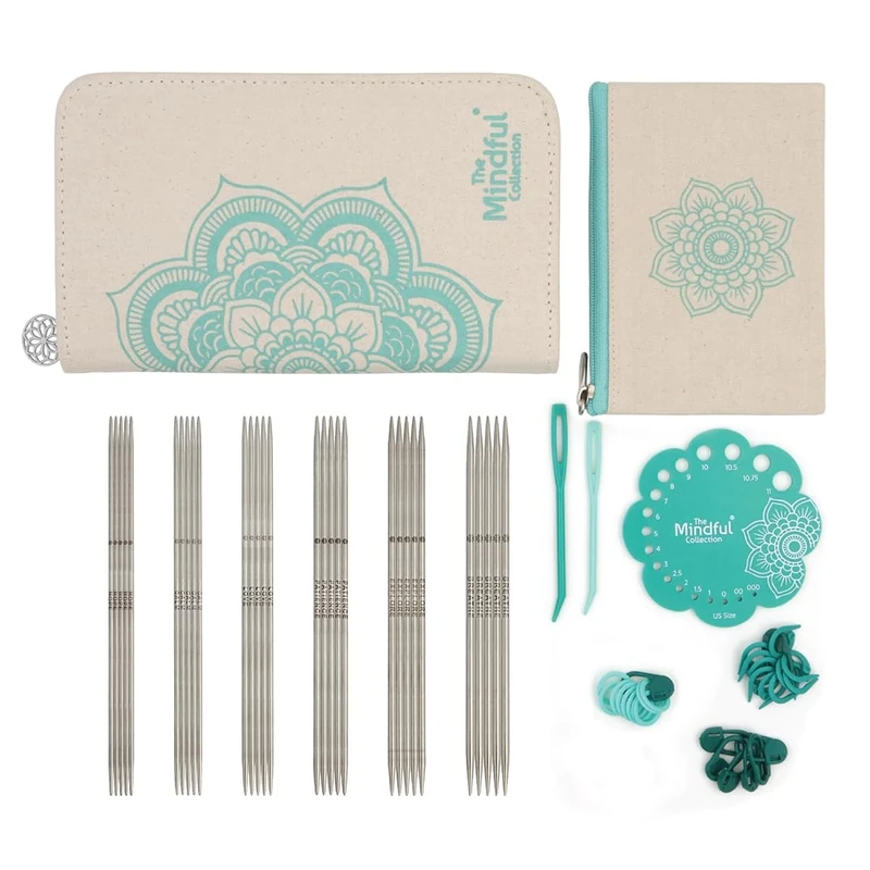 KnitPro The Mindful Collection Gracious Double Pointed Needle Set 6" (15cm) | 6 Sizes (2mm to 3.25mm)