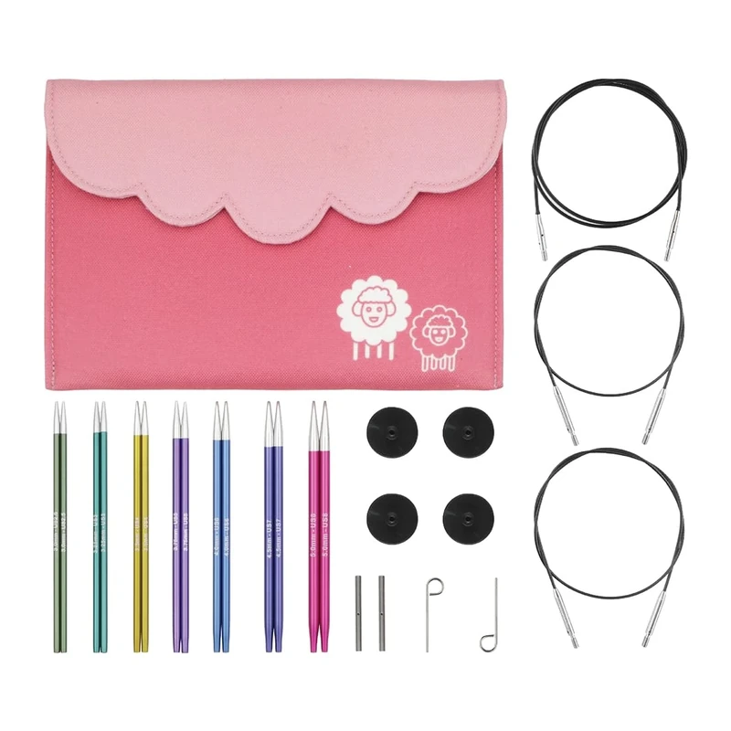 KnitPro Zing Midi Interchangeable Needle Set 5" (13cm) | 7 Sizes (3mm to 5mm)