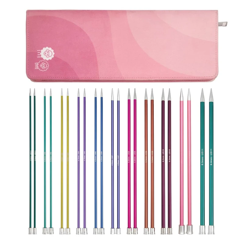 KnitPro Zing Grande Single Pointed Needle Set 10" (25cm) | 11 Sizes (3mm to 8mm)