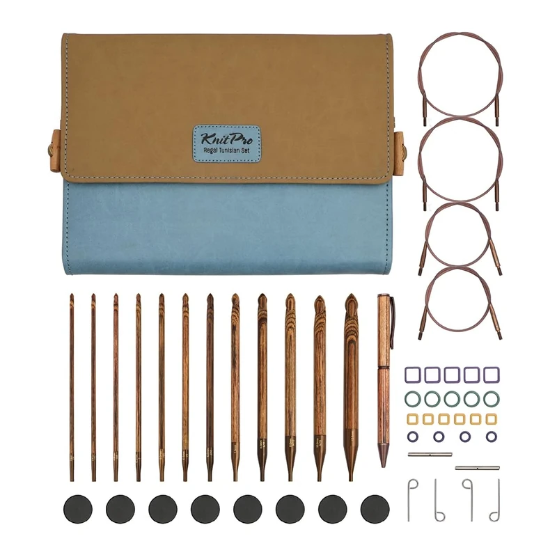 KnitPro Ginger Grande Afghan/Tunisian Crochet Hook Set | 12 Sizes (3.5mm to 12mm)