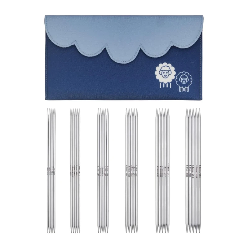 KnitPro Nova Starter Double Pointed Needle Set 8" (20cm) | 6 Sizes (2.5mm to 5mm)