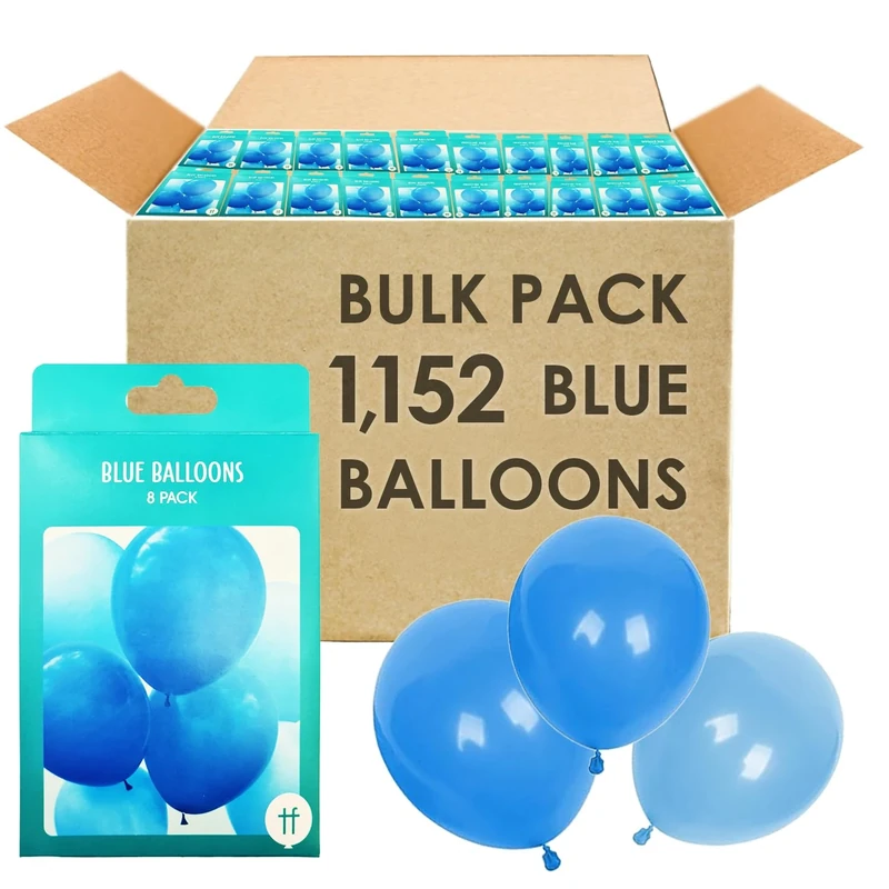 Table Fun 1152x Blue Balloons 30.5cm Latex Balloon Party Decorations for Girls, Kids or Adults, Bulk Pack, Catering, Wedding, Events