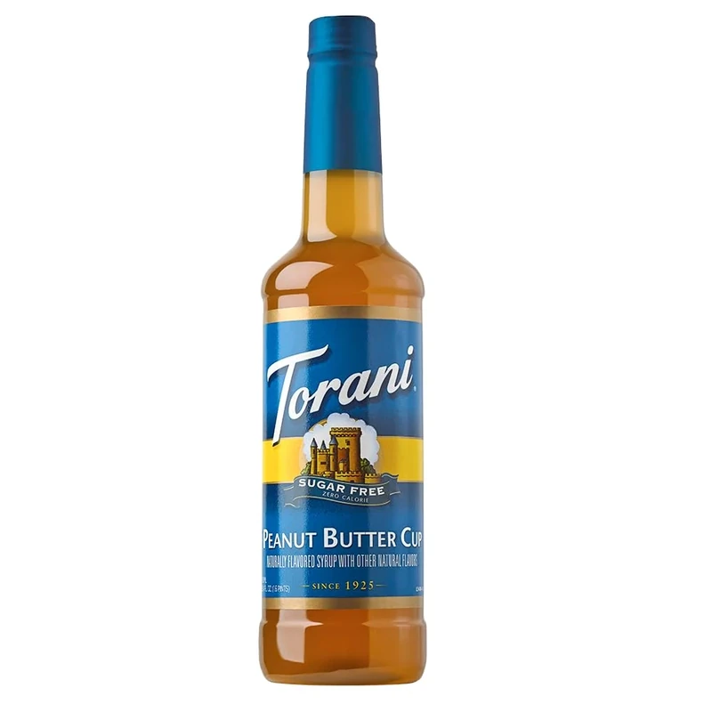 Torani Peanut Butter Syrup - Sugar Free Coffee Syrup (750ml) - Zero Calorie Flavouring for Coffee, Hot Chocolate & Protein Shakes, Vegan-Friendly