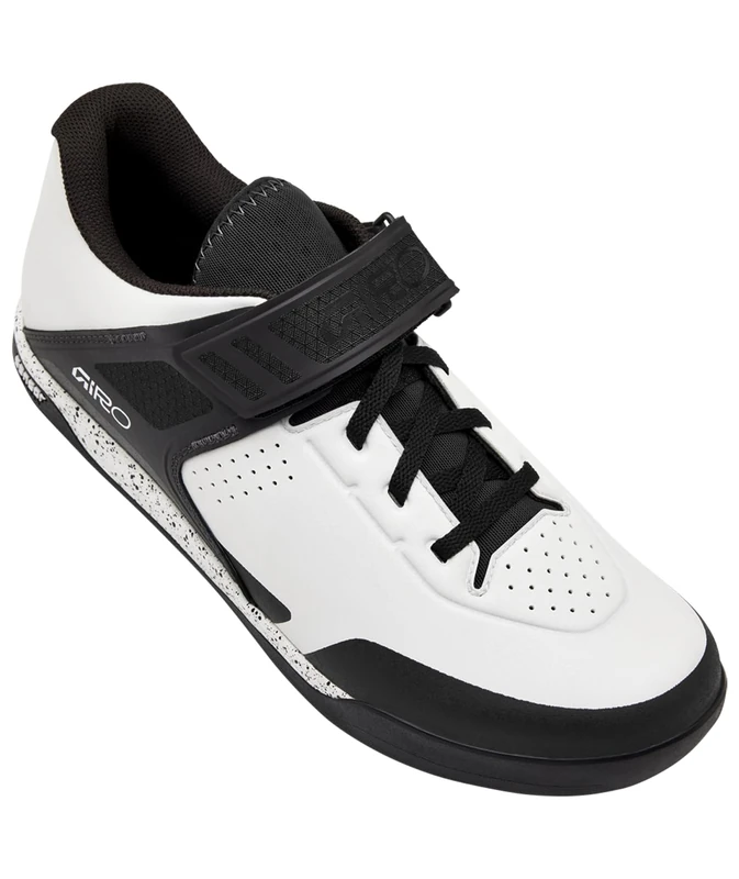 Giro Chamber III SPD-Compatible Mountain Bike Trail Shoe, Lightweight Microfiber Upper, Velcro Strap, Sensor Rubber Outsole, Clipless-Compatible DH Plate, White, Size: 37