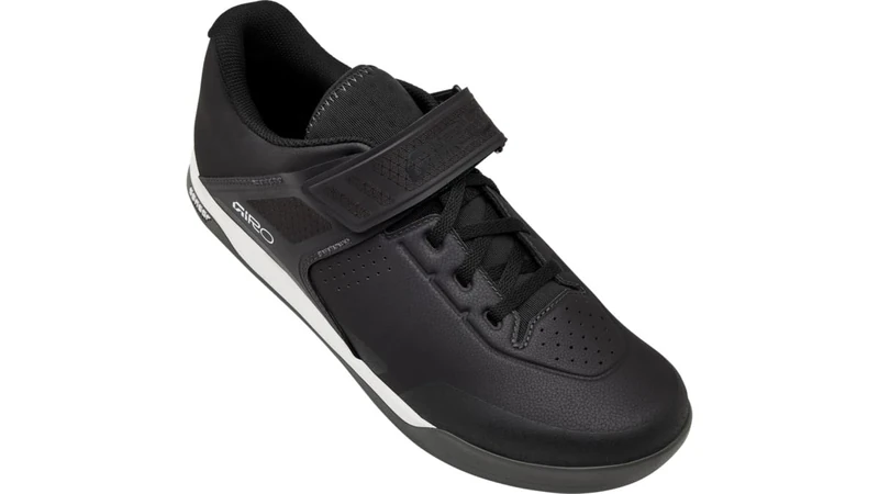 Giro Chamber III Mountain Bike Trail Shoe, SPD-Compatible, Lightweight Microfiber Upper, Velcro Strap, Sensor Rubber Outsole, Clipless-Compatible DH Plate, Black, Size: 43