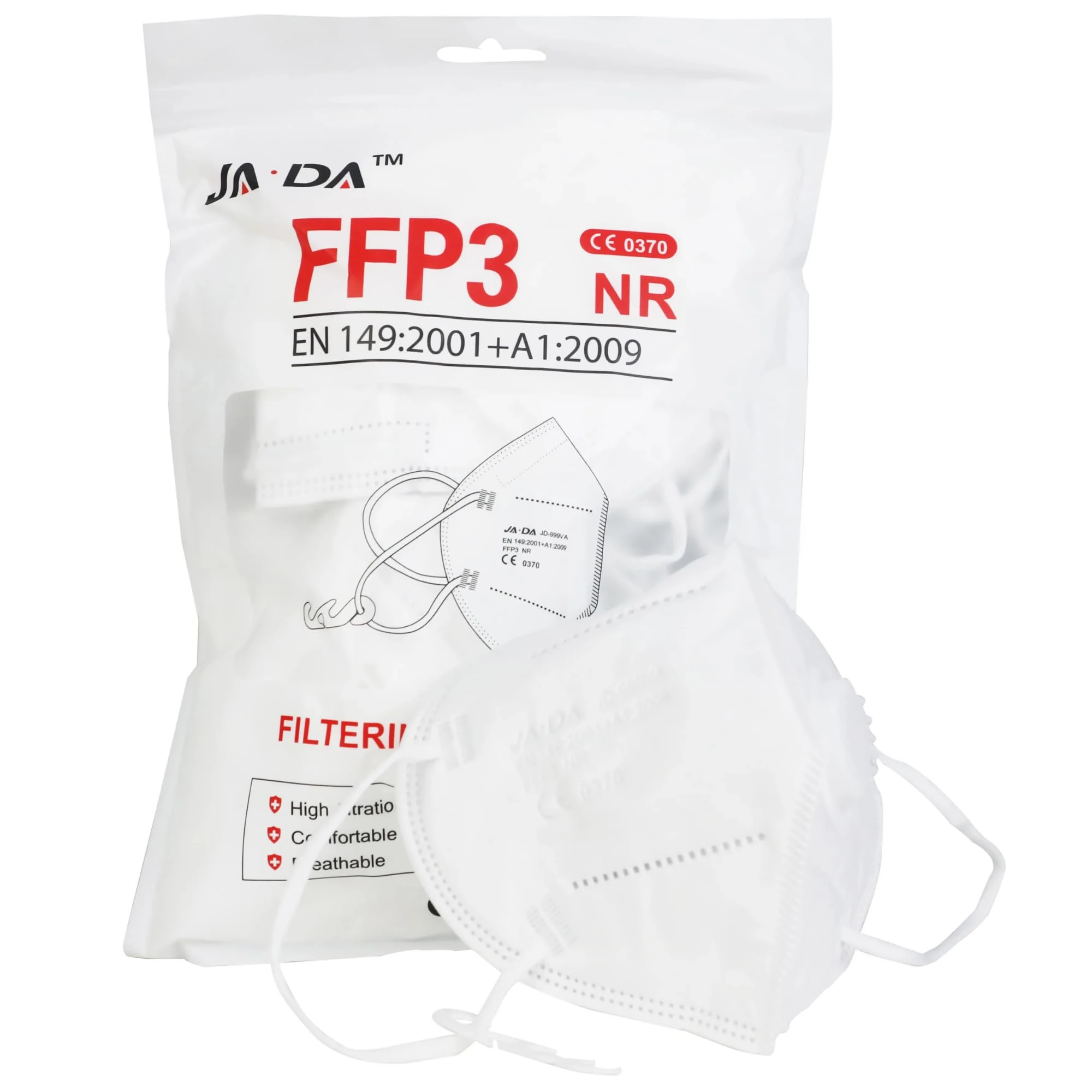 Spanner In The Works FFP3 Masks | Ventilated Dust Mask | Pack of 10 Disposable Face Masks | Filtering Facepiece Respirator | Individually Wrapped | 6 layer PPE Facemask With Valve