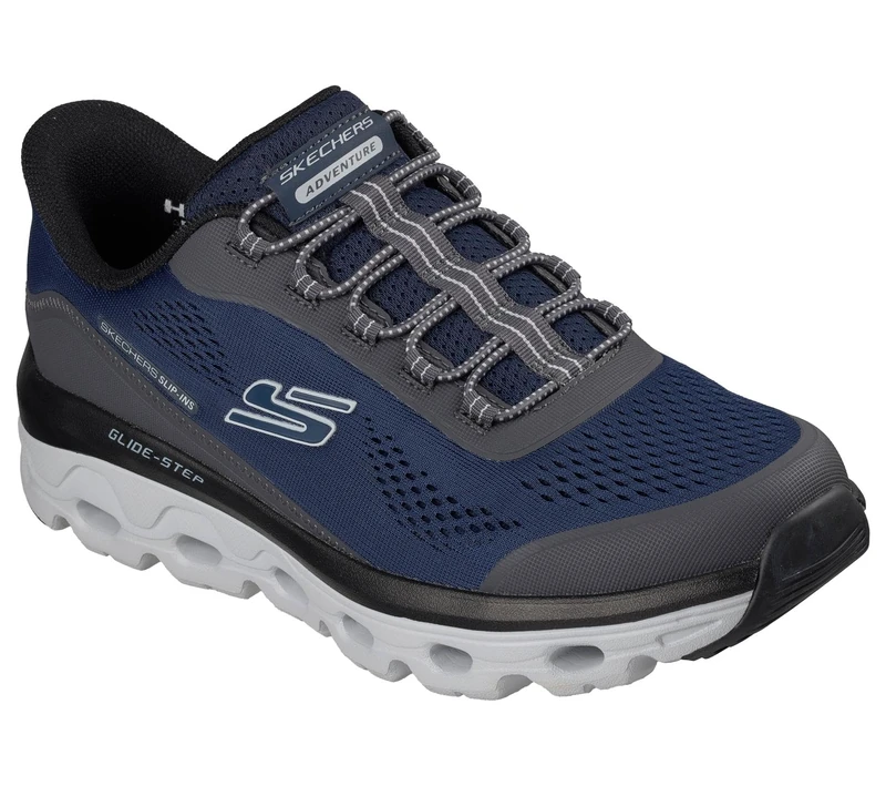 Skechers Men's Glide-Step Sole Glover Peak Sneaker, Navy, 9.5 UK