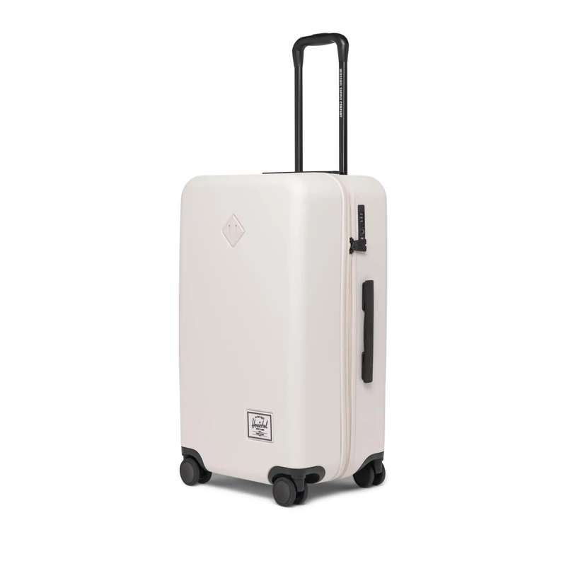 Herschel Hardshell Luggage with 360 Spinning Wheels, Retractable Telescopic Handle, Moonbeam, Moonbeam, 15.75 x 11.75 x 27.25 inches, Hardshell Luggage With 360 Spinning Wheels, Retractable Telescopic