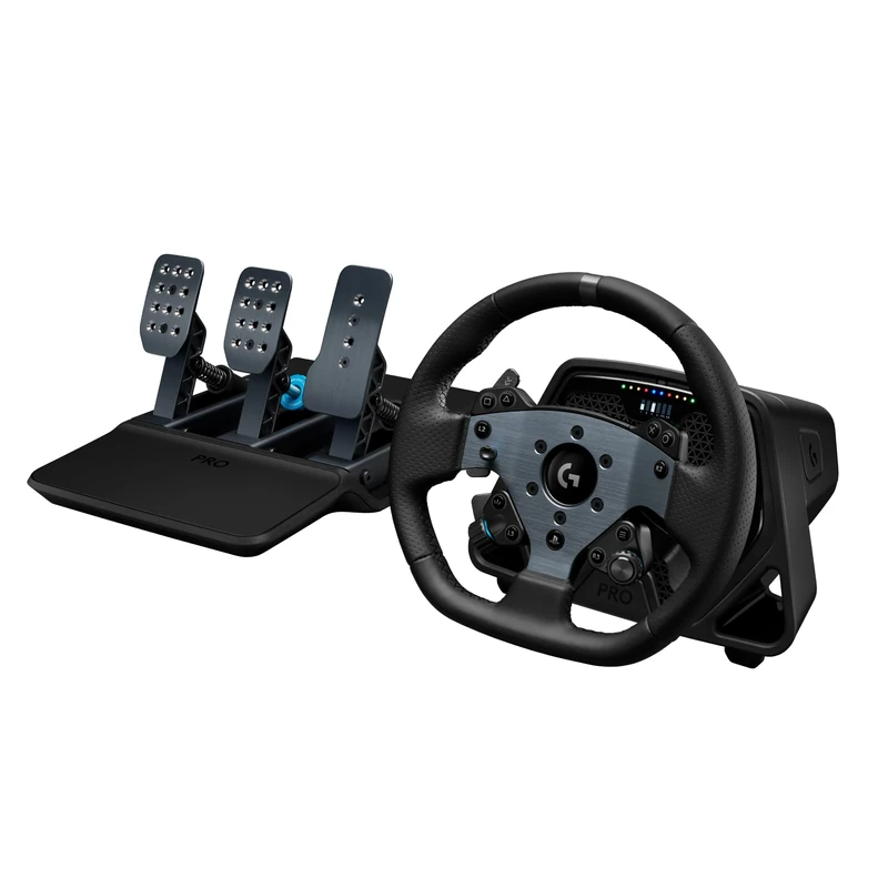 Logitech G PRO Racing Wheel + PRO Racing Pedals for PS5, PS4 & PC - PRO steering wheel & pedals bundle with 11 Nm Direct Drive, Ultra-Realistic Feedback, Premium Finishing - Black