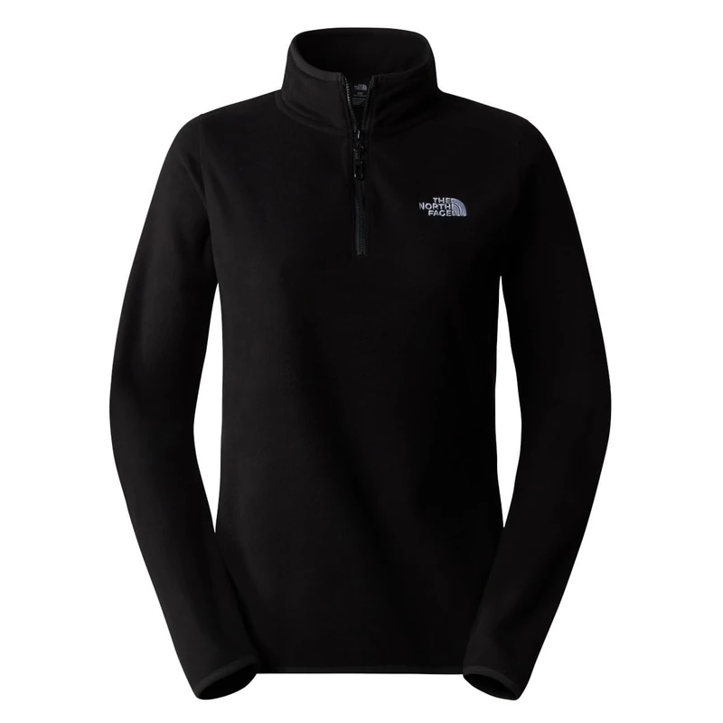 The North Face Women's 100 Glacier 1/4 Zip Sweatshirt, Tnf Black/Npf, L