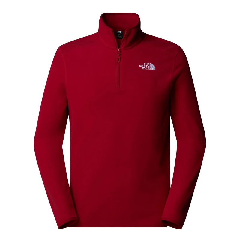 The North Face Men's 100 Glacier 1/4 Zip Sweatshirt, Garnet Red, M