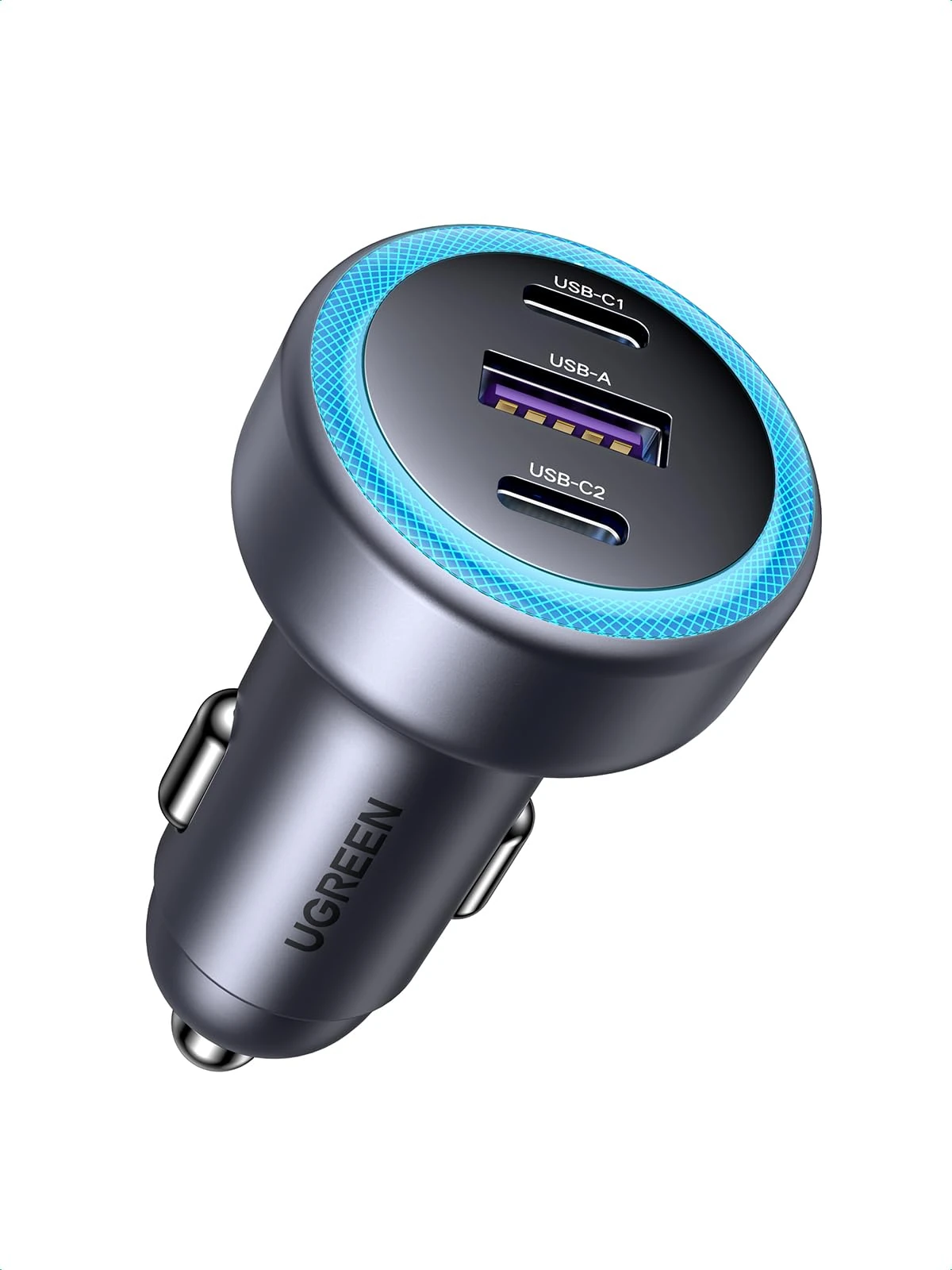 UGREEN 3-Port Car Charger Adapter PD 30W USB C Fast Charging Cigarette Lighter USB Charger 12V/24V USB Socket Compatible with iPhone 17/16/15/14, Galaxy S25/S24/S23, Pixel 9/8/7, iPad, Tablets