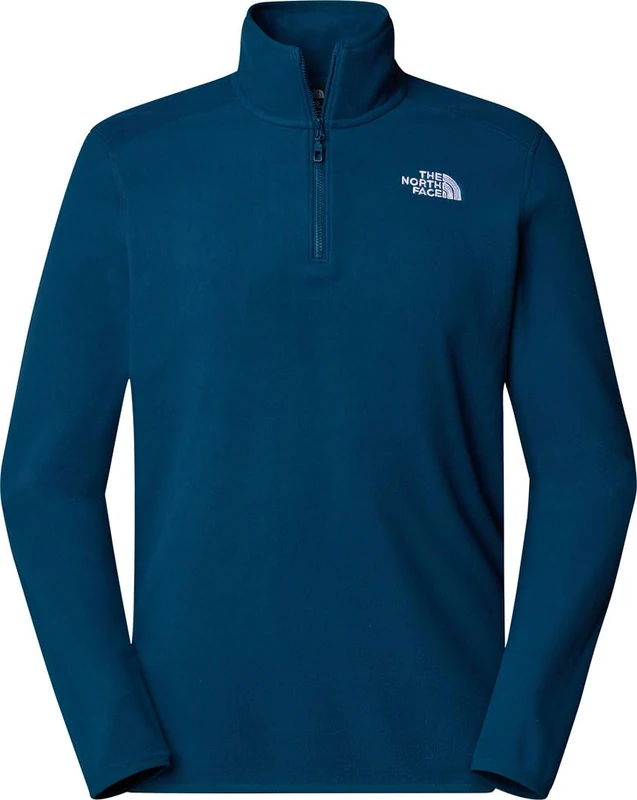 The North Face Men's 100 Glacier 1/4 Zip Sweatshirt, Midnight Petrol, XL