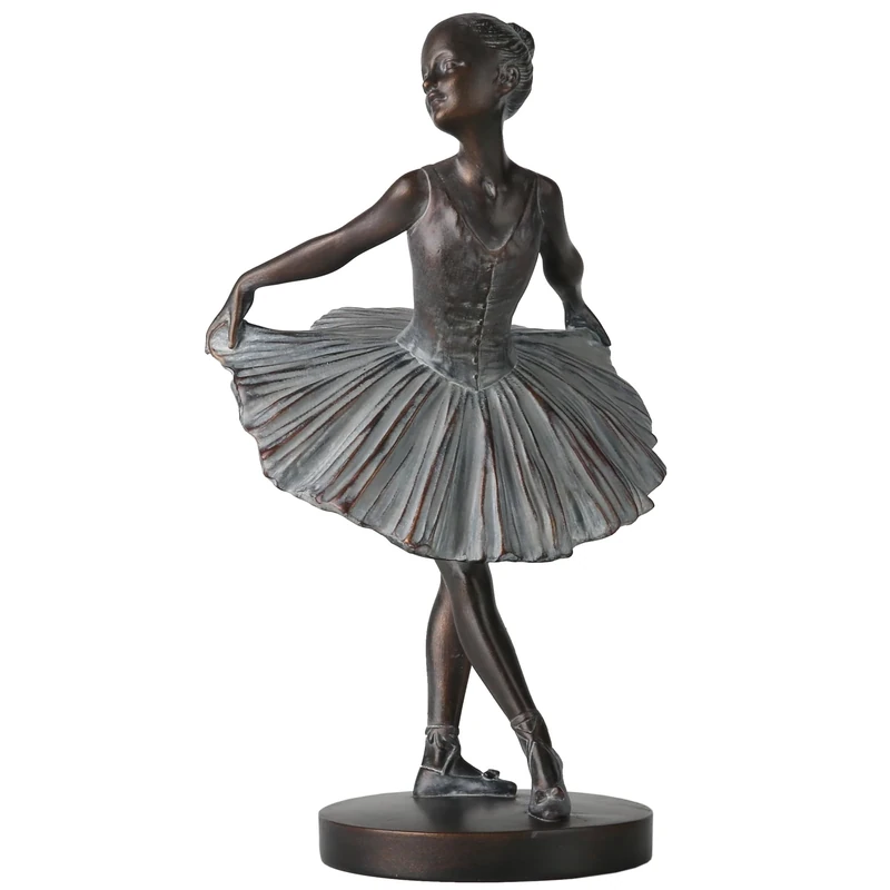 Grace4Joy Vineyard Carvings Ballerina Dancing Girl Figurine (Bronze-Dancing)