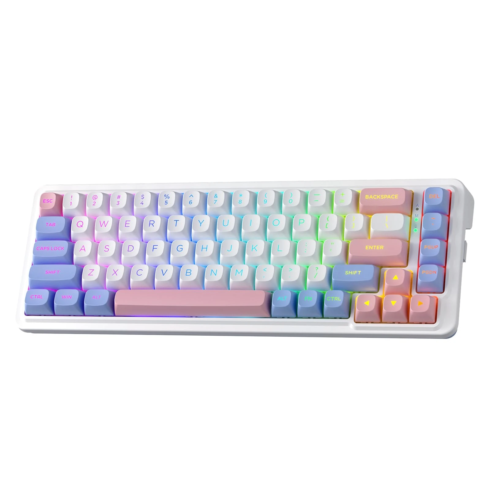 Redragon K709 PRO 65% Wireless Gasket RGB Gaming Keyboard, 68 Keys Hot-Swap Compact Mechanical Keyboard w/Free-Mod Socket, 5-Layer Noise Dampening & Round PBT Keycaps, Quiet Custom Linear Switch