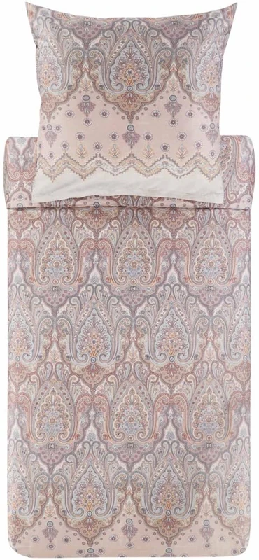 Bassetti Isolabella 9329936 Bed Linen + 2 Pillowcases Made of 100% Cotton Satin in Beige 41, Dimensions: 200 x 200 cm + 2 K 80 x 80 cm