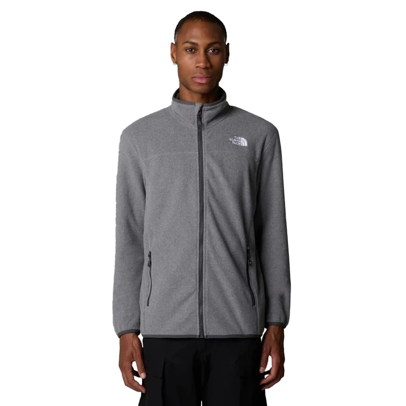 The North Face Men's 100 Glacier Full Zip Fleece Jacket, Tnf Medium Grey Heather, M