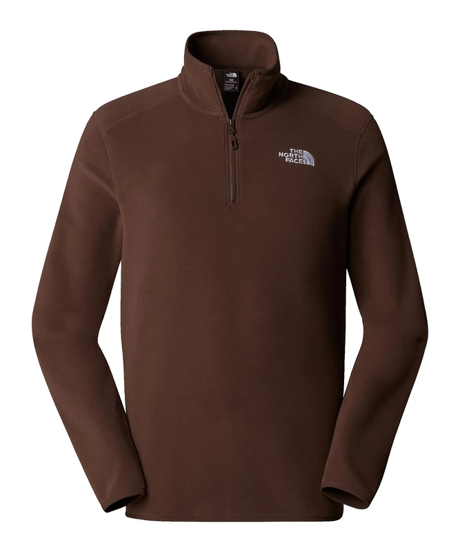 The North Face Men's 100 Glacier 1/4 Zip Sweatshirt, Smokey Brown, S