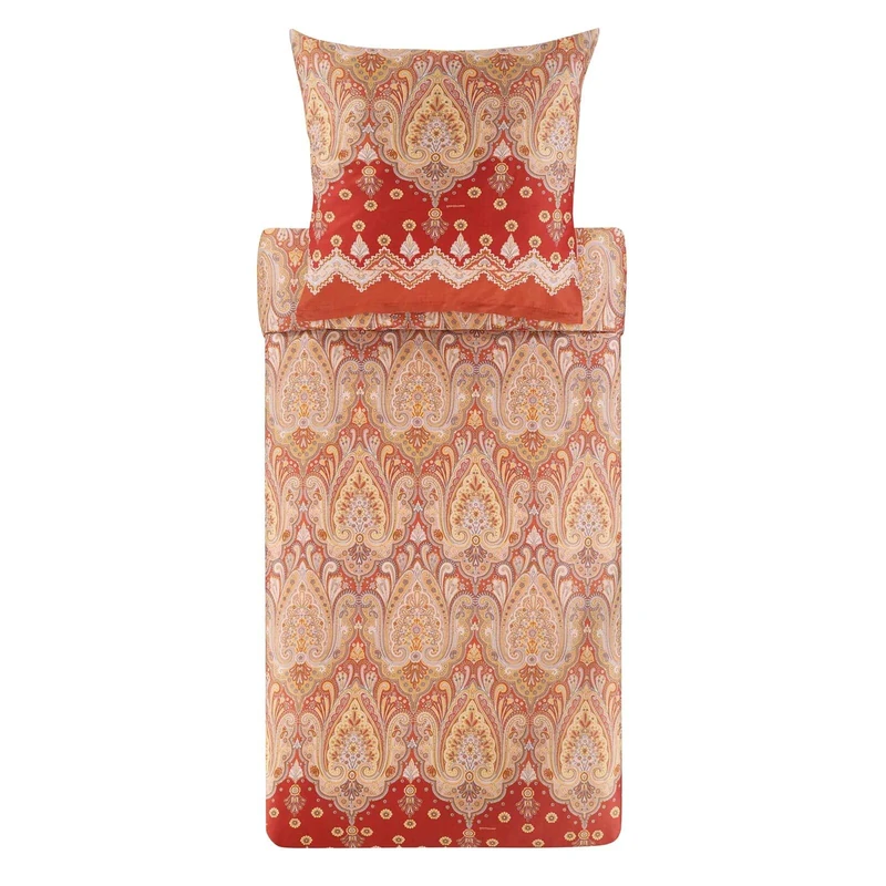 Bassetti Isolabella 9329921 Bed Linen 1 Pillowcase 100% Cotton Satin Red R1 Size: 155 x 220 cm
