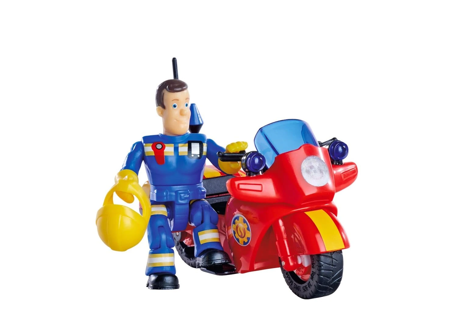 Fireman Sam Motorcycle with Figure and Accessories - Robust Emergency Vehicle with Light and Sound, Driving Fun for Children from 3 Years, Role Toy Fire Brigade Small Fire Brigade Fans