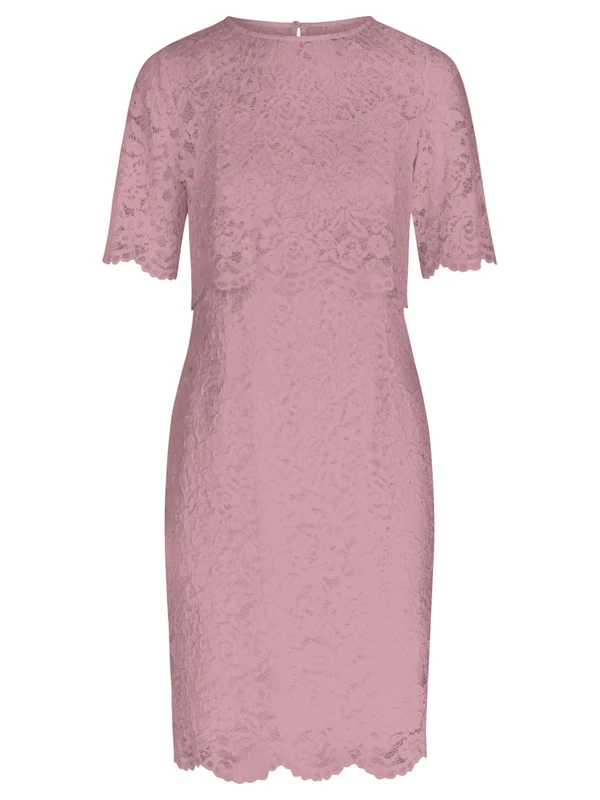 APART Fashion Women's Spitzenkleid mit Spitzenjäckchen Cocktail Dress, Mauve, 20