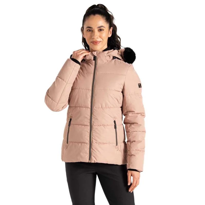 Dare2B Womens Glamorizev Ski Jacket, Beige, 12 EU