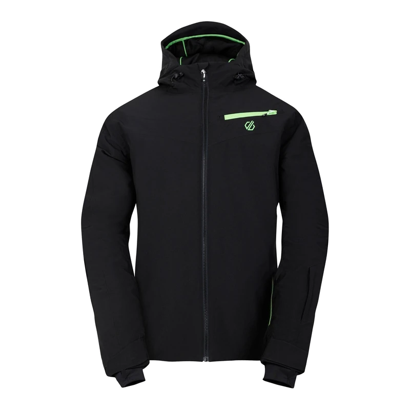 Dare2B Mens Eagle Ii Ski Jacket, Black Green Flash, S EU