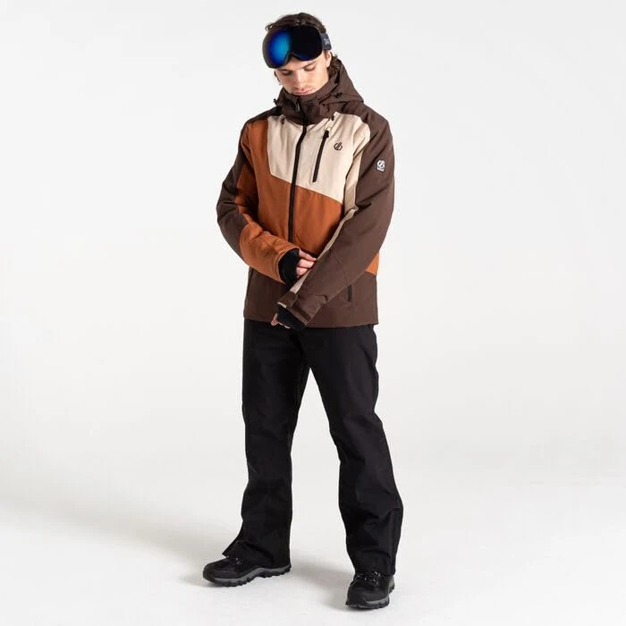 Dare2B Mens Baseplate Ii Ski Jacket, Mocha Biaque Hot Fudge, M EU