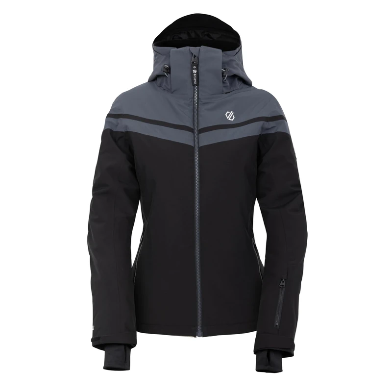 Dare2B Womens Flurry Ski Jacket, Black Grey, 18 EU