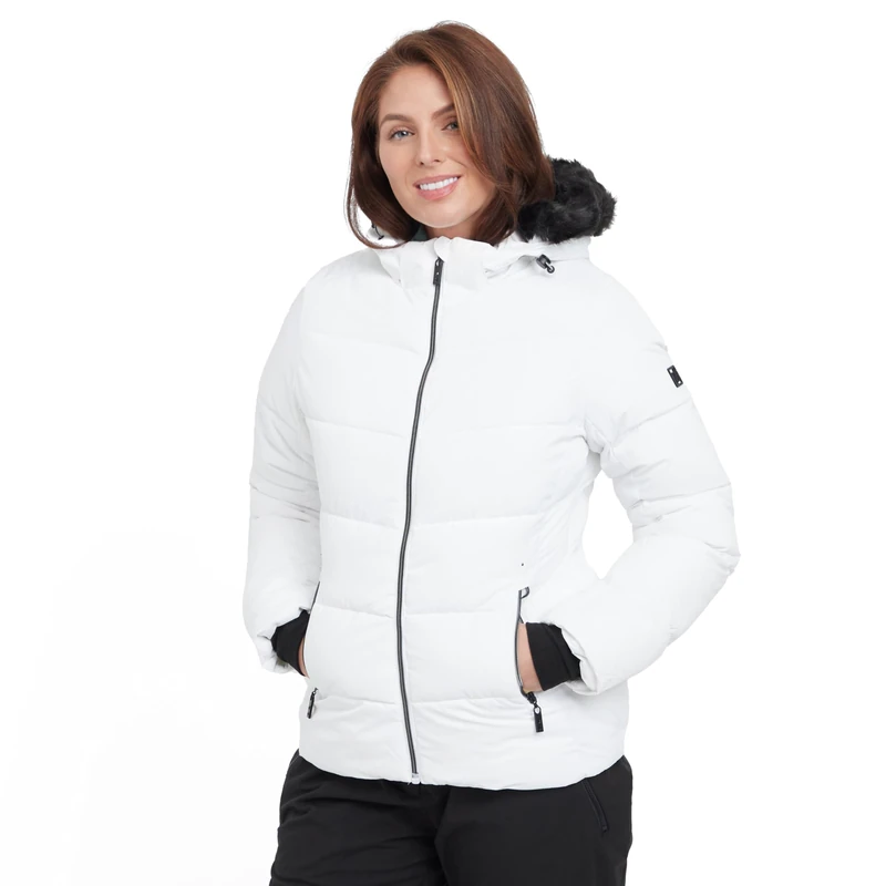 Dare2B Womens Glamorizev Ski Jacket, White, 14 EU