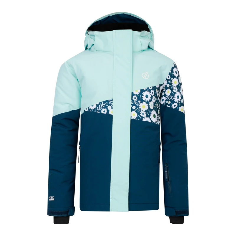 Dare2B Unisex Kids Humouriiijacket Ski Jacket, Moonlight Denim Daisy Print, 3-4 Years EU