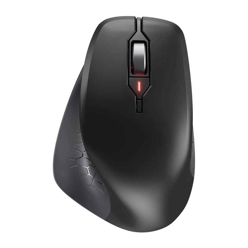 CHERRY STREAM MOUSE COMFORT, Wireless Ergonomic Mouse with Rubberised Thumb Rest, Especially for Right-Handers, 2.4 GHz Wireless, 6 Whisper-Quiet Buttons, Black