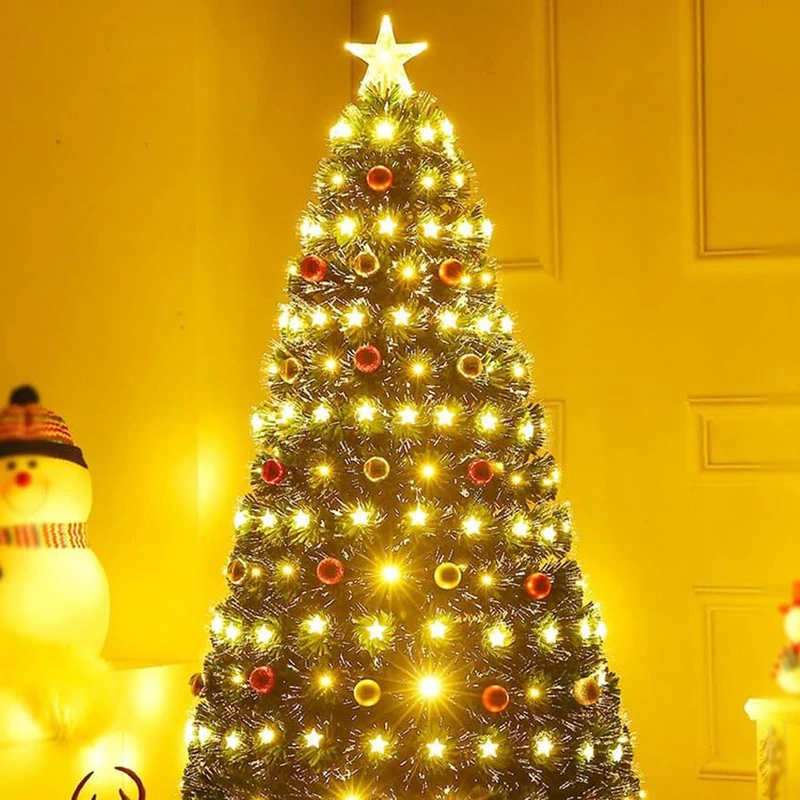 Glowster Fibre Optic Tree, 150 cm, Warm White, Energy-Saving, Ideal for Festive Decorations and Creating a Cosy Christmas Atmosphere - Image 1