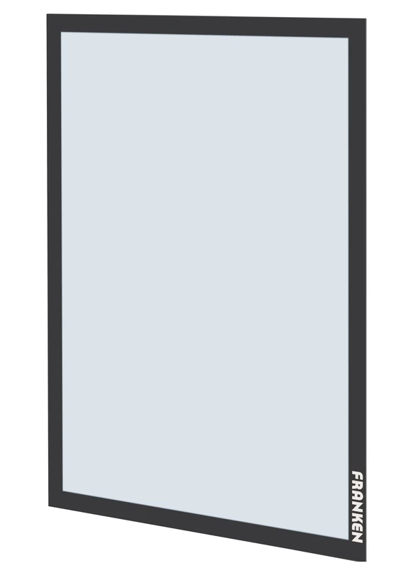 Franken Pro AR15102 Hanging Frame DIN A3, Self-Adhesive Information Frame, Pack of 2, Portrait and Landscape Format, Transparent Hard Film with Magnetic Closure, Black