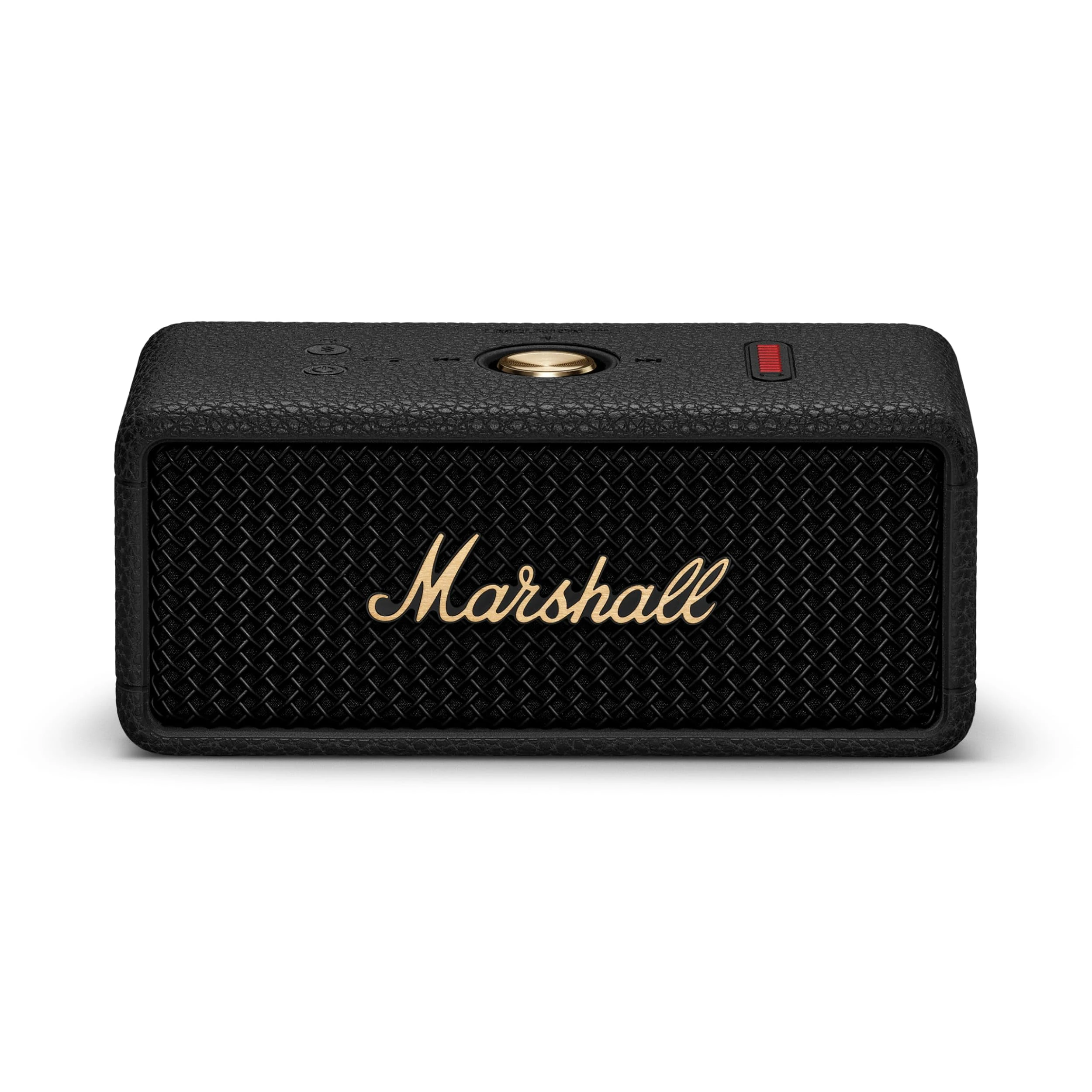 Marshall Emberton III Portable Bluetooth Speakers, Wireless, IP67 Rating Dust & Water Resistant, 32+ Hours Playtime, Quick Charge - Black & Brass