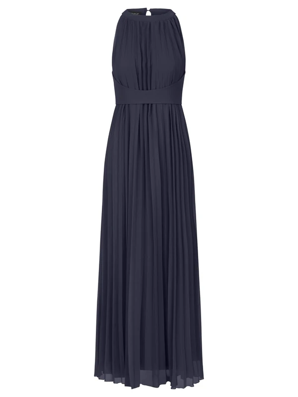 APART Fashion Women's Chiffonkleid Dress, Midnight Blue, 14