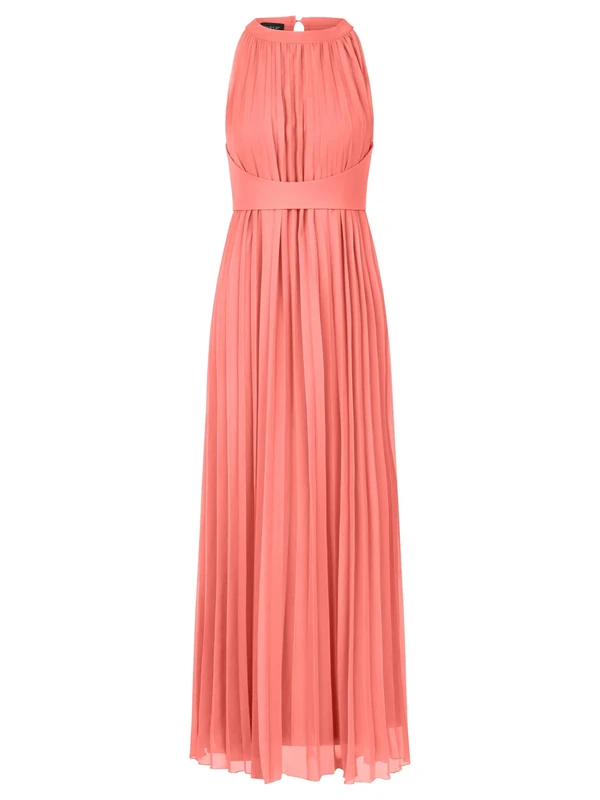 APART Fashion Women's Chiffonkleid Dress, Coral, 8