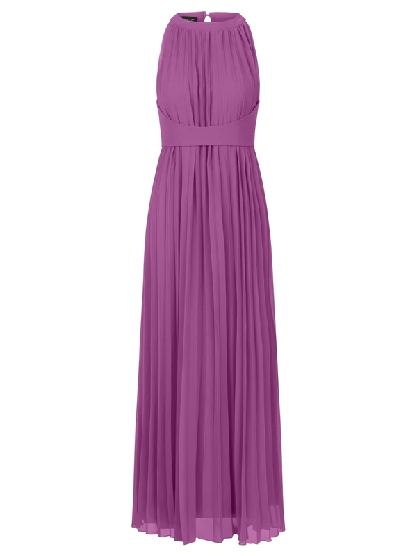 APART Fashion Women's Chiffonkleid Dress, Purple, 20