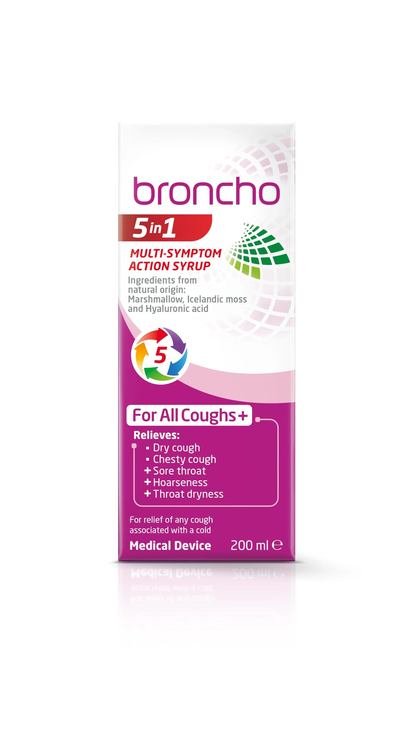 Bronchostop 5in1 Cough Multi-Symptom Action Syrup 200ml