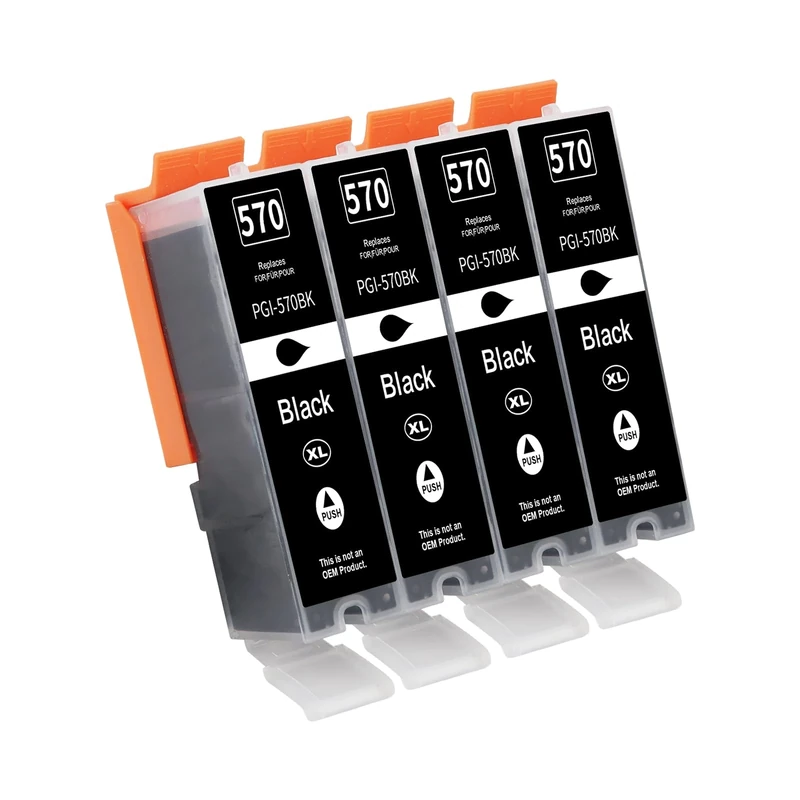 Tinnee PGI-570XL Printer Ink Replacement for Canon 570 PGBK XL Canon 570 571 Ink Cartridges for PIXMA MG5700 MG5750 MG5751 MG6850 MG6851 TS5050 TS5051 TS6050 MG6800 MG6850