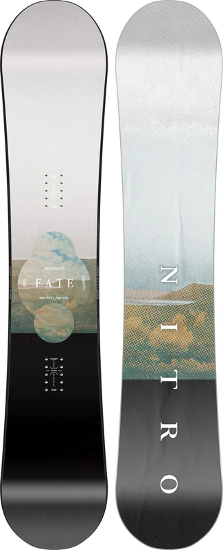Nitro Snowboards Women's Fate Board '25 Versatile Girls All Mountain Directional Twin Cam-Out Camber