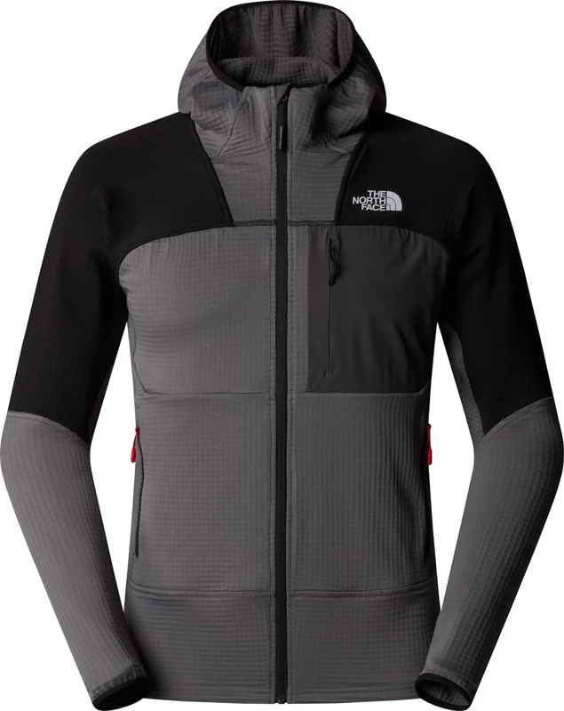 The North Face Men's Stormgap Powergrid Hoodie Jacket, Smoked Pearl/Tnf Black, L