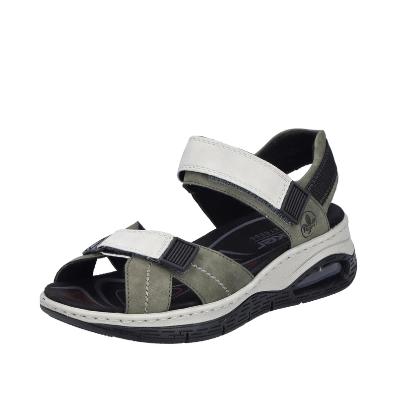 Rieker Women's 67651 Trekking Sandals, Green, 6.5 UK