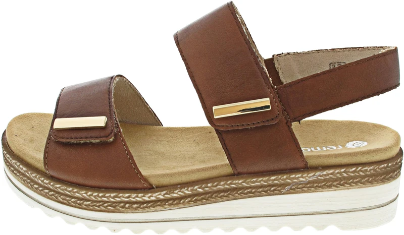 Remonte Women's D0q59 Strappy Sandals, brown, 6 UK